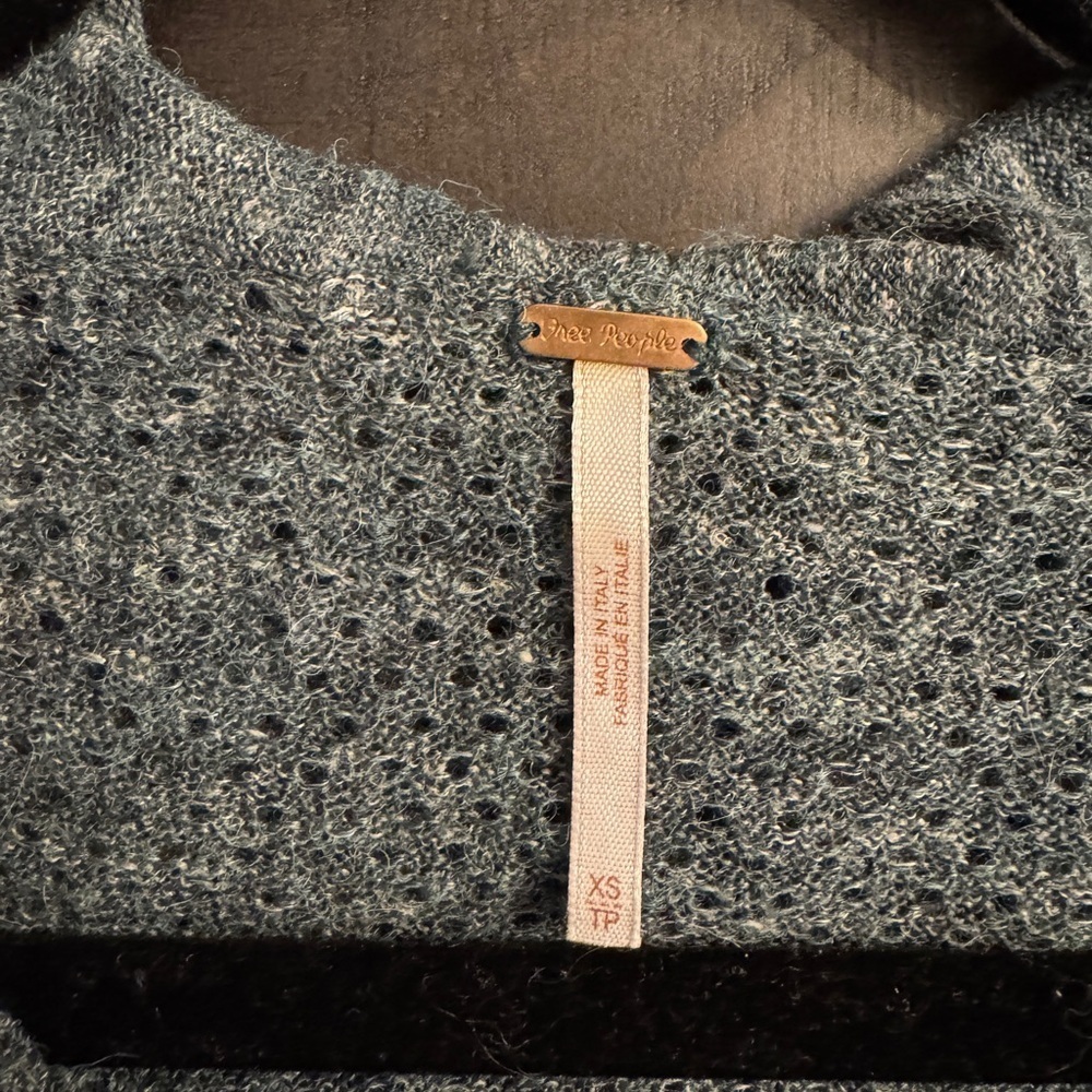 Free People Pullover Sweater Dress - Dark Teal, Cozy & Chic - Alpaca - Size XS - Picture 3 of 5